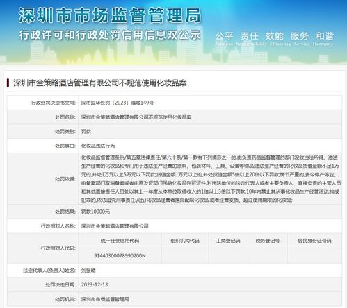 深圳市金策略酒店管理不規(guī)范使用化妝品案警示與反思